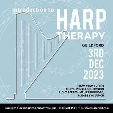 Intro to Fundamentals of Therapeutic Harp – Sunday 3 December